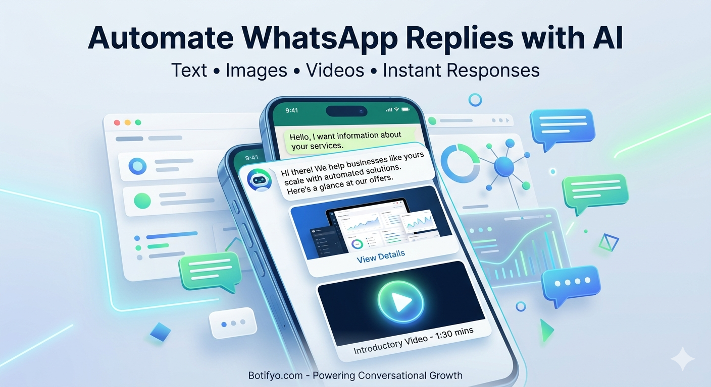 Automate WhatsApp replies with AI — text, images, videos